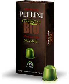 Pellini Top Bio Ground coffee capsules Coffee Capsules for Nespresso coffee machines, 10 capsules, 100% Arabica, 50 g