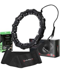 HULA HOP HHW11 BLACK KOMPLEKTS AR KROGĀM UN SVARU + BR163 BLACK PLUS IZMĒRA HMS JOSTA