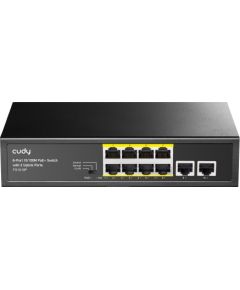 Cudy FS1010P network switch Fast Ethernet (10/100) Power over Ethernet (PoE) Black