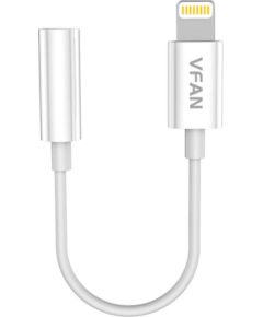 Cable Vipfan L07 Lightning to mini jack 3.5mm AUX, 10cm (white)