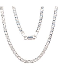 Серебряная цепочка Марина 3.9 мм, алмазная обработка граней #2400080, Серебро 925°, длина: 50 см, 12.1 гр.