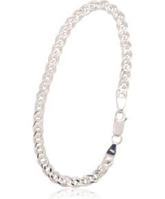 Серебряная цепочка Мона-лиза 4,9 мм, алмазная обработка граней #2400062-bracelet, Серебро 925°, длина: 18 см, 6 гр.