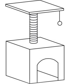 Кошачье дерево с домиком Springos PA1032