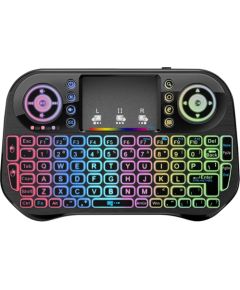 Fusion Rainbow kompakta bezvadu tastatūra ar skārienpaliktni un krāsainu apgaismojumu Android | iOS | TV | PC