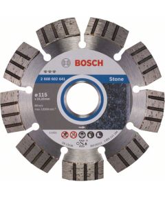Dimanta griešanas disks Bosch BEST FOR STONE; 115 mm Dažādi diski