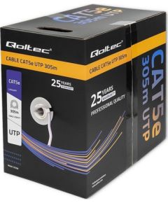 Kabelis Qoltec UTP | CAT5E | 305m | PVC