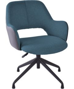 Task chair KENO without castors, blue/grey