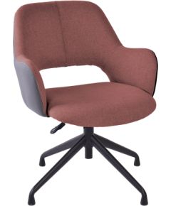 Task chair KENO without castors, dark pink/grey