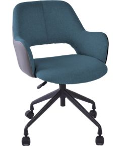 Task chair KENO with castors, blue/grey