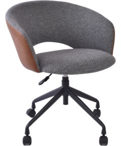 Task chair KARINA with castors, grey/light brown