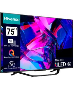 Hisense 75U7KQ, LED TV - 75 - silver, UltraHD/4K, triple tuner, HDR10+, WLAN, LAN, Bluetooth, 120Hz panel