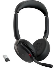 Jabra Evolve2 65 Flex Duo, Headset (black, Stereo, Microsoft Teams, USB-A, Link380a)