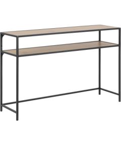 Приставной столик SEAFORD 120x35xH79см, столешница: ламинированная ДСП, цвет: дикий дуб, рама: металл, цвет: черный