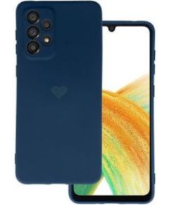 Vennus Samsung  GALAXY A13 4G SILICONE HEART CASE FOR Dark Blue