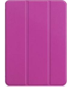 iLike Galaxy Tab S7 FE 12.4 Tri-Fold Eco-Leather Stand Case  Purple