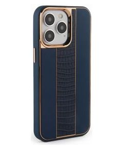 iLike iPhone 15 Pro Leather Case Customized Apple Midnight Blue