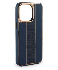 iLike iPhone 15 Leather Case Customized Apple Midnight Blue