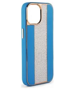 iLike iPhone 15 Pro Max Diamonds and Leather Case Apple Blue