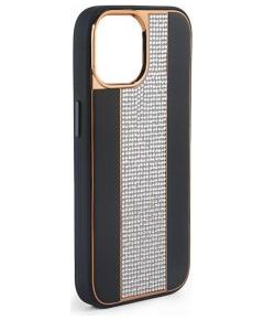 iLike iPhone 15 Pro Max Diamonds and Leather Case Apple Black