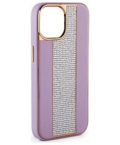 iLike iPhone 15 Pro Max Diamonds and Leather Case Apple Pink Sand