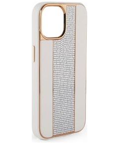 iLike iPhone 15 Pro Diamonds and Leather Case Apple White