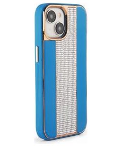 iLike iPhone 15 Diamonds and Leather Case Apple Blue