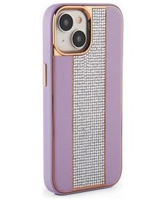 iLike iPhone 15 Diamonds and Leather Case Apple Pink Sand