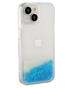 iLike iPhone 15 Plus Silicone Case Water Glitter Apple Blue