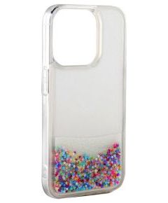 iLike iPhone 15 Plus Silicone Case Water Glitter Apple Rainbow