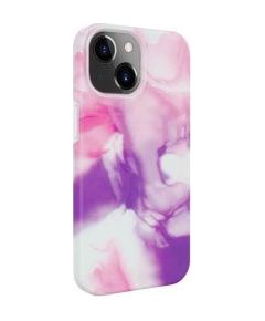 Evelatus iPhone 15 Plus Premium Silicone case Customized Print Apple Purple