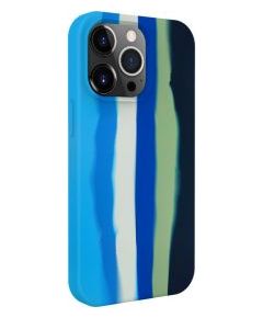 Evelatus iPhone 15 Pro Max Silicone case Multi-Colored Apple Blue