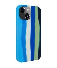 Evelatus iPhone 15 Plus Silicone case Multi-Colored Apple Blue