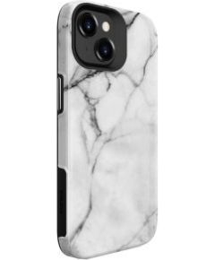 Evelatus iPhone 15 Plus Armor case TPU+PC Customized Print Design Apple Marble White
