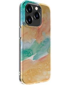 Evelatus iPhone 15 Pro PC Customized Print Design Marble Apple Gold