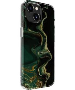 Evelatus iPhone 15 Plus PC Customized Print Design Marble Apple Dark Green