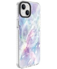 Evelatus iPhone 15 PC+TPU With MagSafe Customized Print Apple Purple