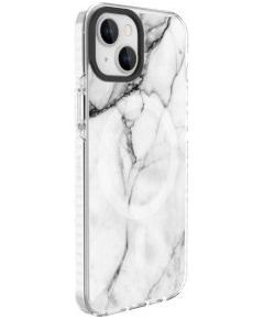 Evelatus iPhone 15 PC+TPU With MagSafe Customized Print Apple Marble White