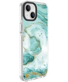 Evelatus iPhone 15 PC+TPU With MagSafe Customized Print Apple Blue Marble