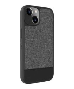 iLike iPhone 14 Plastic Leather Back Cover Apple Gray