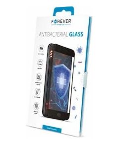 Forever iPhone XR/11  Antibacterial Tempered Glass Apple Black