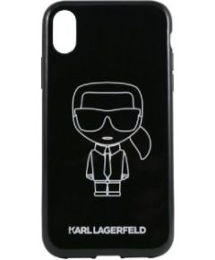 Karl Lagerfeld iPhone XR PC/TPU Glitter Ikonik White Outline  Black