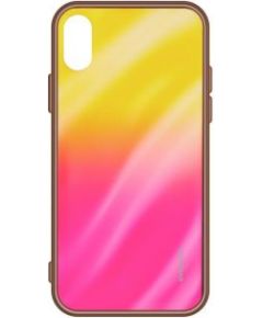 Evelatus Redmi Note 8 Pro Water Ripple Gradient Color Anti-Explosion Tempered Glass Case Xiaomi Gradient Yellow-Pink