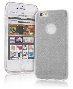 iLike iPhone X / iPhone XS Glitter 3 in 1 Back Case Apple Silver