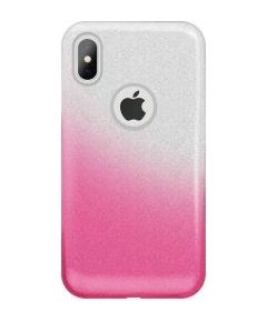 iLike iPhone X / iPhone XS Gradient Glitter 3in1 case Apple Pink