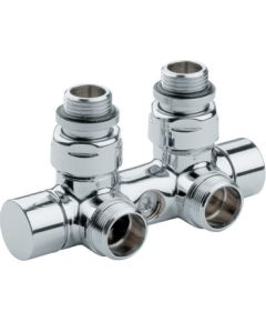 Carlo Poletti Rad. dubultbloks Twinvalve 1/2` x 24-19, 90°, balts (50mm)