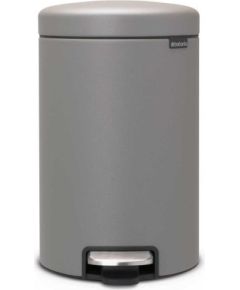 Brabantia atkritumu tvertne ar pedāli NewIcon, 12l, mineral concrete grey