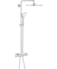 Grohe dušas sistēma ar termostatu Rainshower Mono 310, rokas duša Euphoria 110 Massage, 9.5l/min, hroms