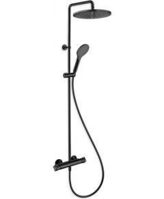 Cristina dušas sistēma ar termostatu dušas galvu d=250, 1047 mm stienis, matt black