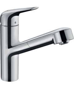 Hansgrohe virtuves izlietnes maisītājs ar izvelkamu dušu Focus M42 150 1jet, hroms