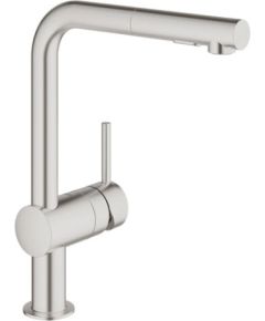 Grohe virtuves izlietnes maisītājs ar izvelkamu dušu Minta, ar pārslēgu, supersteel